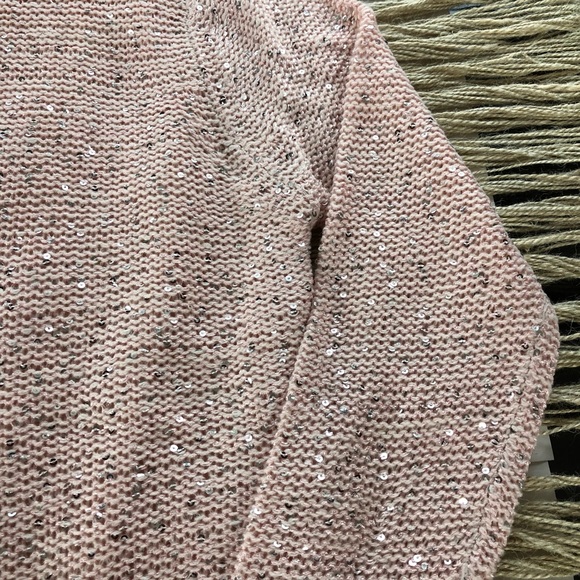Blush Sweater Sequins Bow Back, Size M - Picture 6 of 8